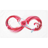 Infinity with Red Wine Tischdecke (Vorderseite (Horizontal))