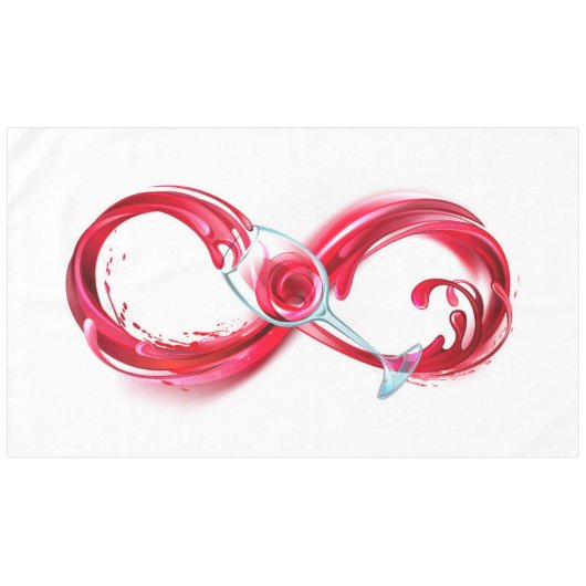 Infinity with Red Wine Tischdecke (Vorderseite (Horizontal))