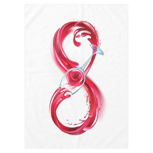 Infinity with Red Wine Tischdecke (Vorderseite)