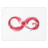 Infinity with Red Wine Tischdecke (Vorderseite (Horizontal))