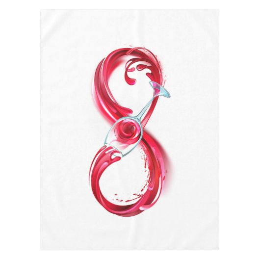 Infinity with Red Wine Tischdecke (Vorderseite)