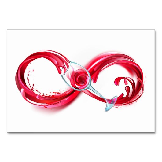 Infinity with Red Wine Tischnummer (Vorderseite)