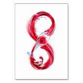 Infinity with Red Wine Tischnummer (Vorderseite)