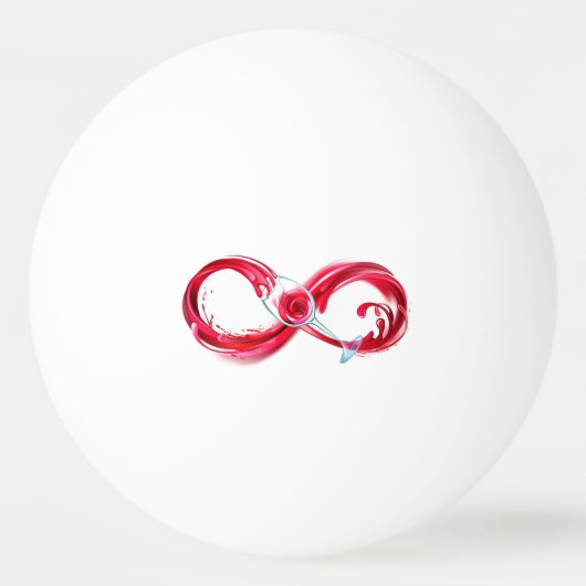 Infinity with Red Wine Tischtennisball (Rückseite)