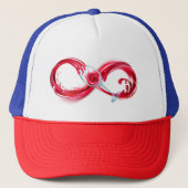 Infinity with Red Wine Truckerkappe (Vorderseite)