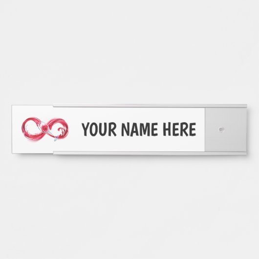 Infinity with Red Wine Türschild (Vorderseite )