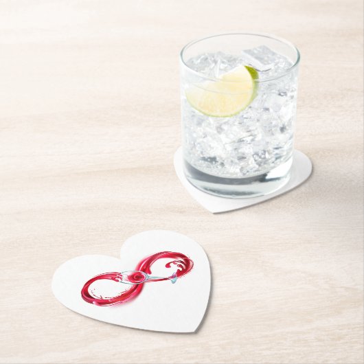 Infinity with Red Wine Untersetzer (Vor Ort)