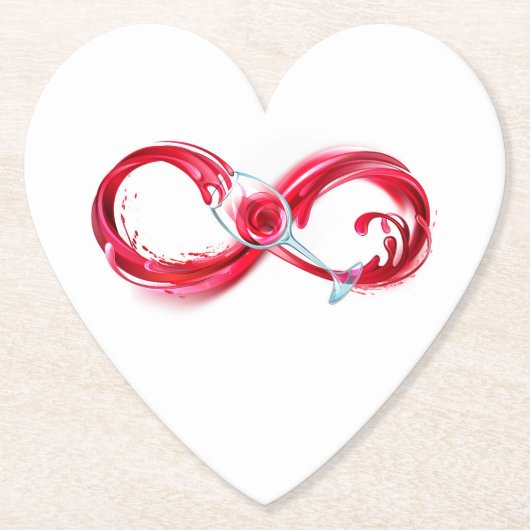 Infinity with Red Wine Untersetzer (Vorderseite)