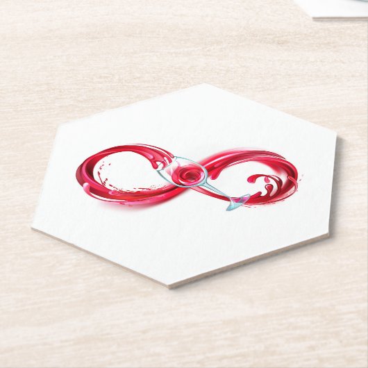 Infinity with Red Wine Untersetzer (angewinkelt)