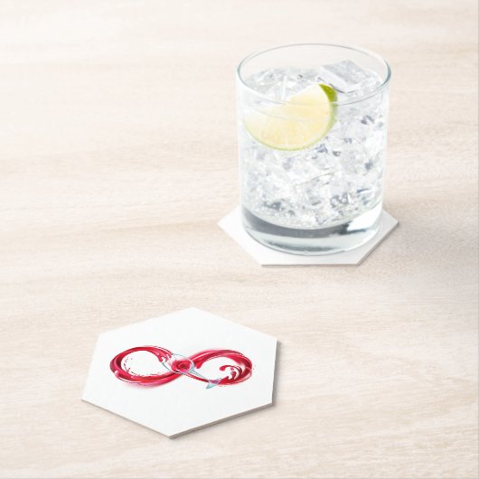 Infinity with Red Wine Untersetzer (Vor Ort)