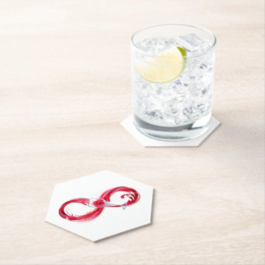 Infinity with Red Wine Untersetzer (Vor Ort)