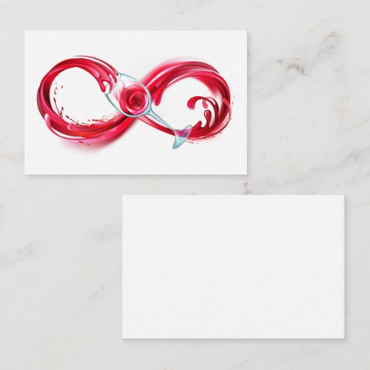 Infinity with Red Wine Visitenkarte (Vorne/Hinten)