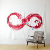 Infinity with Red Wine Wandteppich (Beispiel (Horizontal))