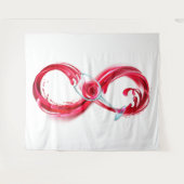 Infinity with Red Wine Wandteppich (Vorderseite (Horizontal))