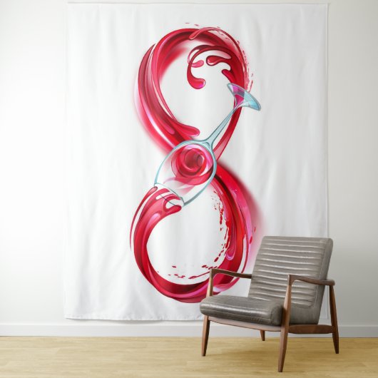 Infinity with Red Wine Wandteppich (Beispiel)