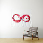 Infinity with Red Wine Wandteppich (Beispiel (Horizontal))