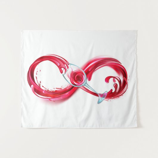 Infinity with Red Wine Wandteppich (Vorderseite (Horizontal))