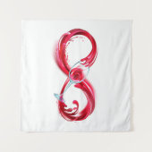 Infinity with Red Wine Wandteppich (Vorderseite (Horizontal))
