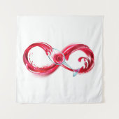 Infinity with Red Wine Wandteppich (Vorderseite)