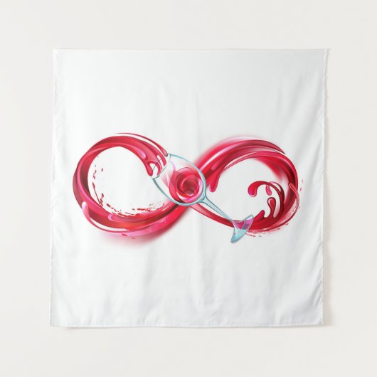 Infinity with Red Wine Wandteppich (Vorderseite)