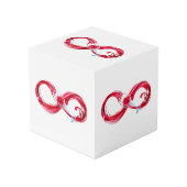 Infinity with Red Wine Würfel (Vorderseite Schrägansicht)