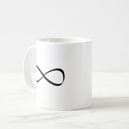 Infinity-Zeichen Kaffeetasse (Vorderseite Links)