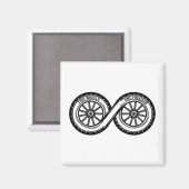 Infinity Zwei Räder Freiheit Magnet (Vorderseite/Rückseite)