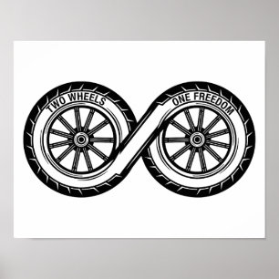 Infinity Zwei Räder Freiheit Poster