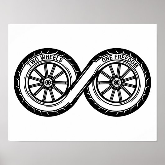 Infinity Zwei Räder Freiheit Poster (Vorne)
