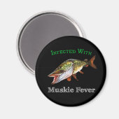 Infiziert mit Muskie Fieber Magnet (Vorderseite/Rückseite)