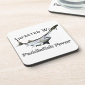 Infiziert mit Paddlefieber Getränkeuntersetzer (Linke Seite)