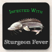 Infiziert mit Sturgeon Fieber Getränkeuntersetzer (Vorderseite)