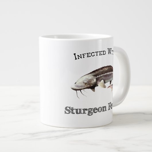 Infiziert mit Sturgeon Fieber Jumbo-Tasse (Vorderseite Rechts)