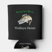 Infiziert mit Walleye Fieber Dosenkühler (Rückseite)