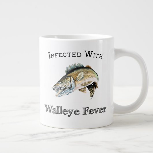 Infiziert mit Walleye Fieber Jumbo-Tasse (Rechts)
