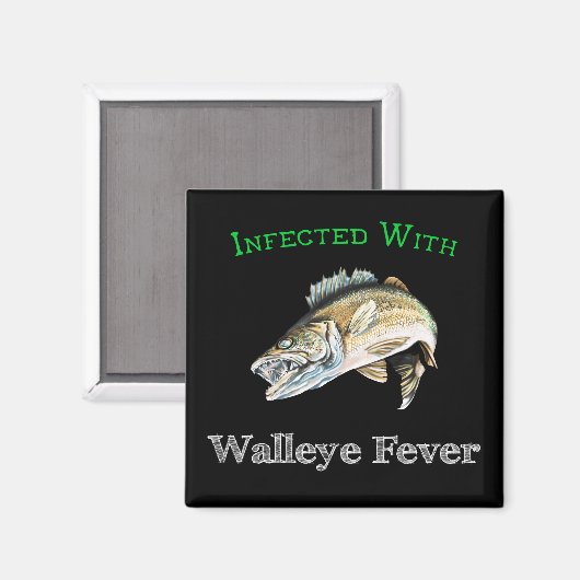 Infiziert mit Walleye Fieber Magnet (Vorderseite/Rückseite)