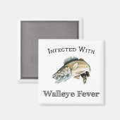 Infiziert mit Walleye Fieber Magnet (Vorderseite/Rückseite)