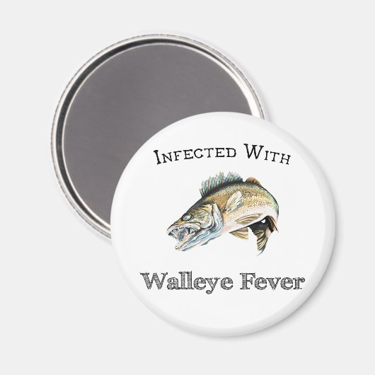 Infiziert mit Walleye Fieber Magnet (Vorderseite/Rückseite)