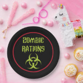 Infizierte Zombie-Rationen Pappteller (Party)