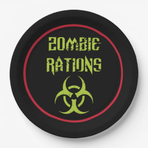 Infizierte Zombie-Rationen Pappteller