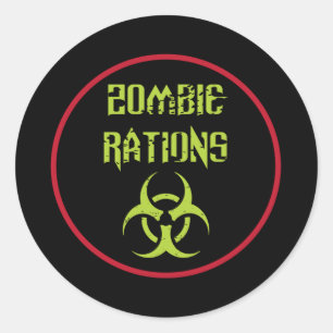 Infizierte Zombie-Rationen Runder Aufkleber