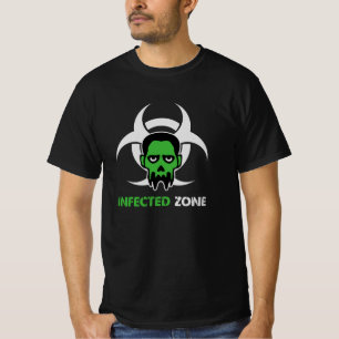 Infizierte Zone Zombie-Warnung T-Shirt