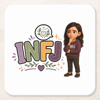 INFJ — A Guardiã das Ideias Rechteckiger Pappuntersetzer