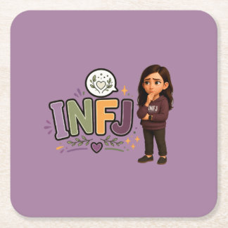 INFJ — A Guardiã das Ideias Rechteckiger Pappuntersetzer