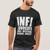 INFJ Anwalt Introvert T-Shirt Schwarzes (Vorderseite)