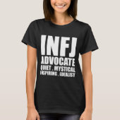 INFJ Anwalt Introvert T-Shirt Schwarzes (Vorderseite)