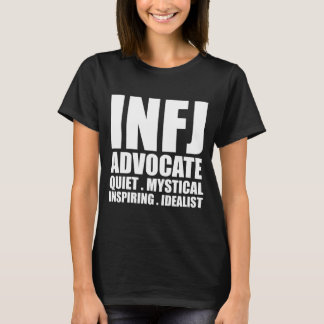 INFJ Anwalt Introvert T-Shirt Schwarzes