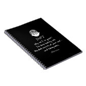 INFJ, das Anmerkungen schwarzes Notizbuch nimmt Notizblock (Rechte Seite)