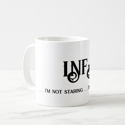 INFJ Ich stecke nicht, ich denke Kaffeetasse (Vorderseite Links)