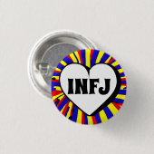 INFJ MBTI 3 cm Abzeichen Button (Vorne & Hinten)